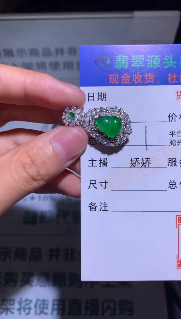 翡翠银S925镶嵌颈饰-净货-多样性发货