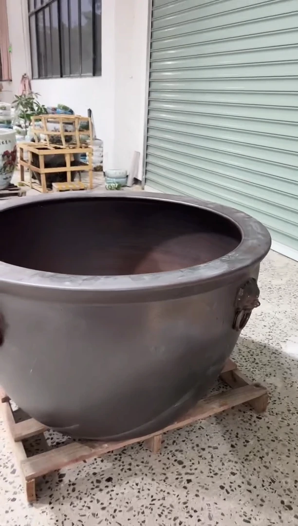 摆件直径一米古铜狮耳门海