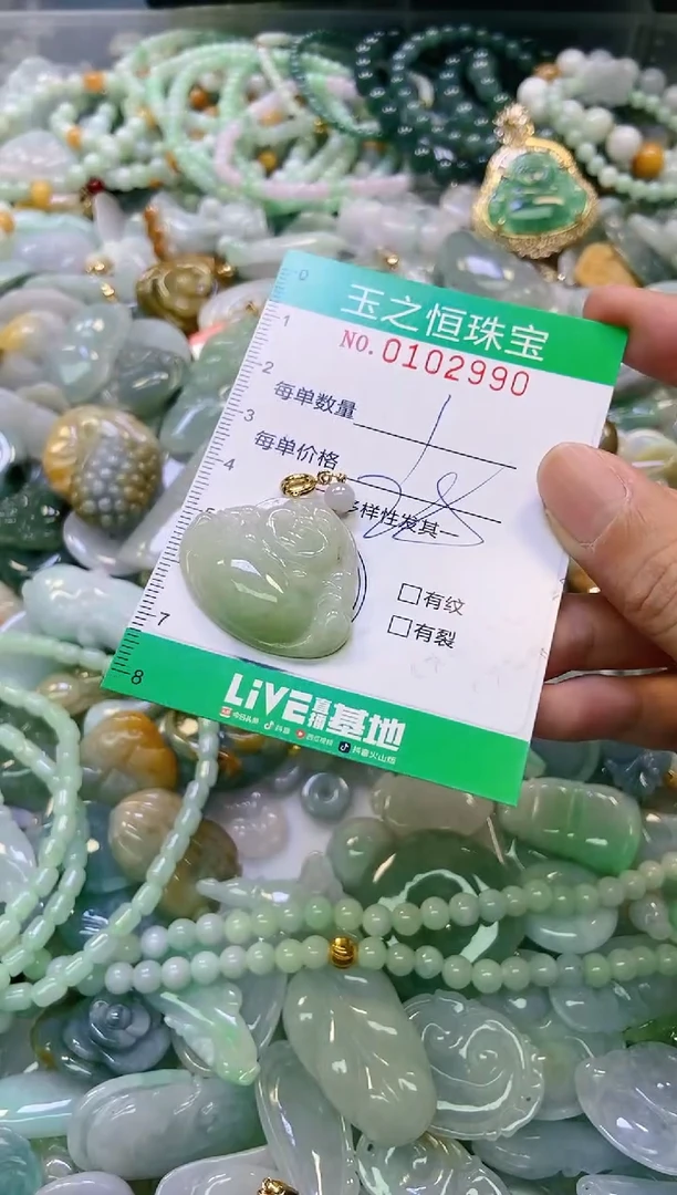 翡翠未镶嵌颈饰闪购0102990