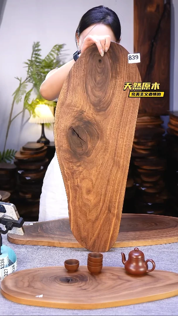 木北美黑胡桃原木.干裂疤结不属于商品质量问题完美主义者慎拍