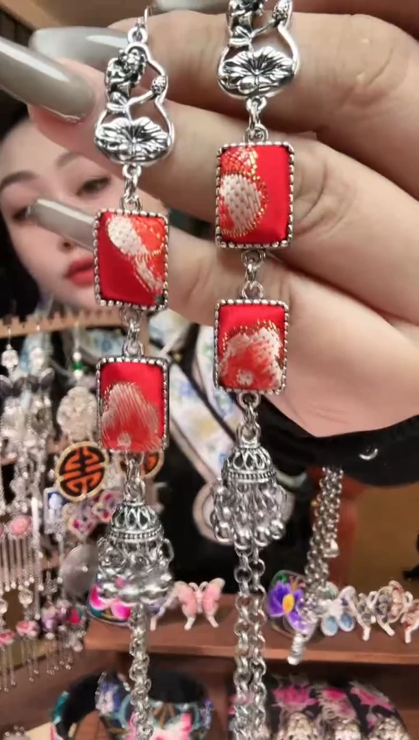 刺绣纯手工民族风刺绣耳环