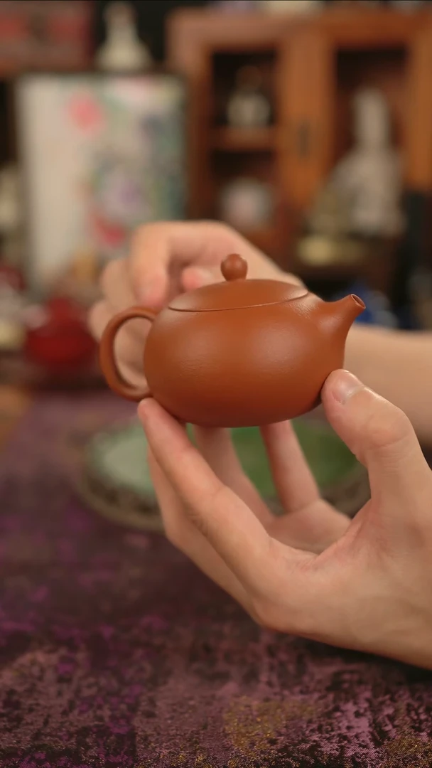 摩吉陶陶闪拍链接 紫砂橘皮西施壶