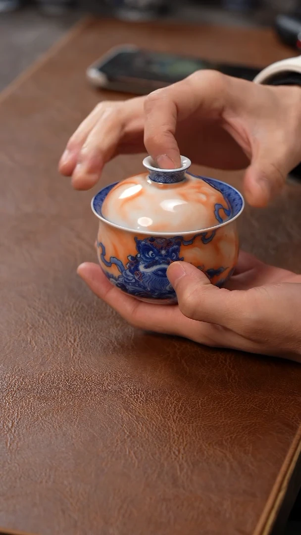 【闪购商品】盖碗醒狮布袋盖碗