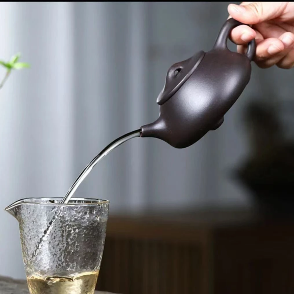 黑金刚景舟石瓢壶紫砂壶