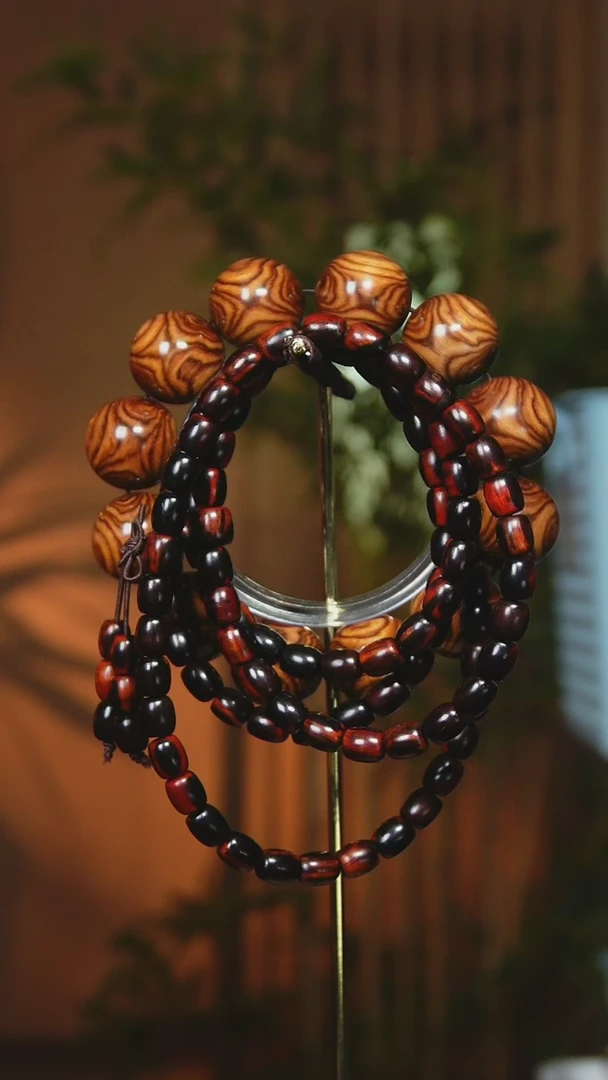 【闪购商品】黄花梨/降香黄檀手串/手链海南黄花梨2.0cm+8mm红降