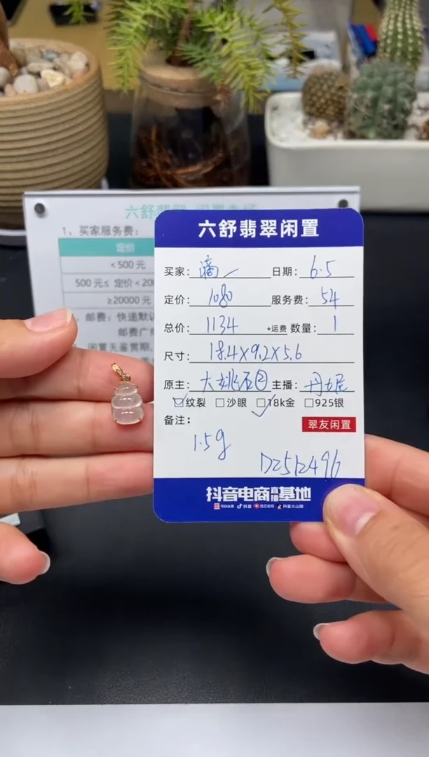 翡翠18K金镶嵌颈饰D2512496