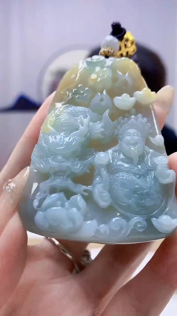 未镶嵌定制翡翠4868DD-毛货挂件105