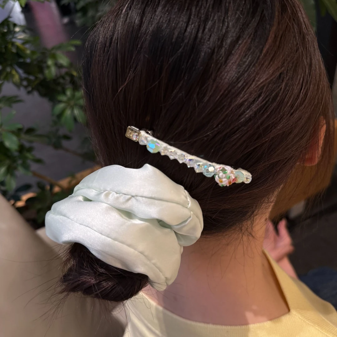 （扶苏系列）真丝发圈网纱扎头发通用女性甜美橡皮筋发绳时尚479