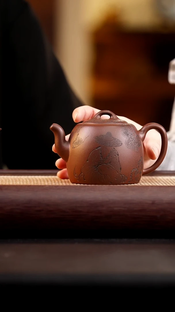 茶壶紫砂老紫泥汲泉