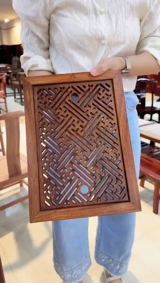 国标红木刺猬紫檀沥水架