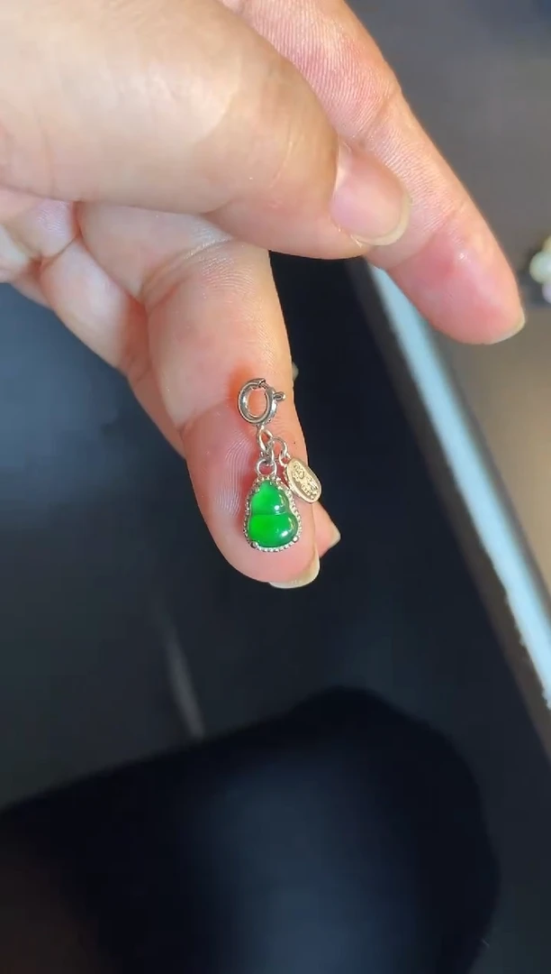 吊坠(不含链)银S925镶嵌翡翠1