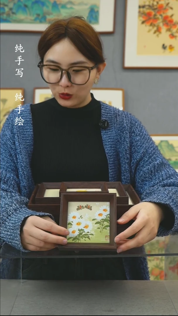 【闪购商品】国画5寸-小摆台作品-小雏菊