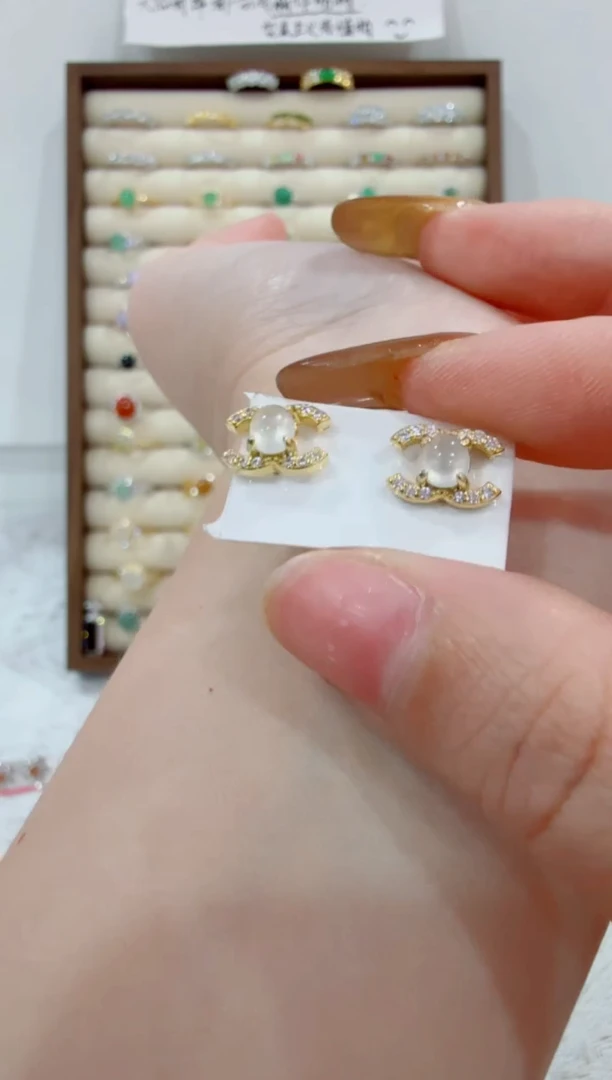 银S925镶嵌戒指翡翠C**?216