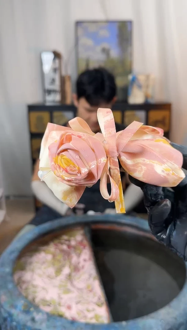 548玫瑰香蕉夹歪歪碎花