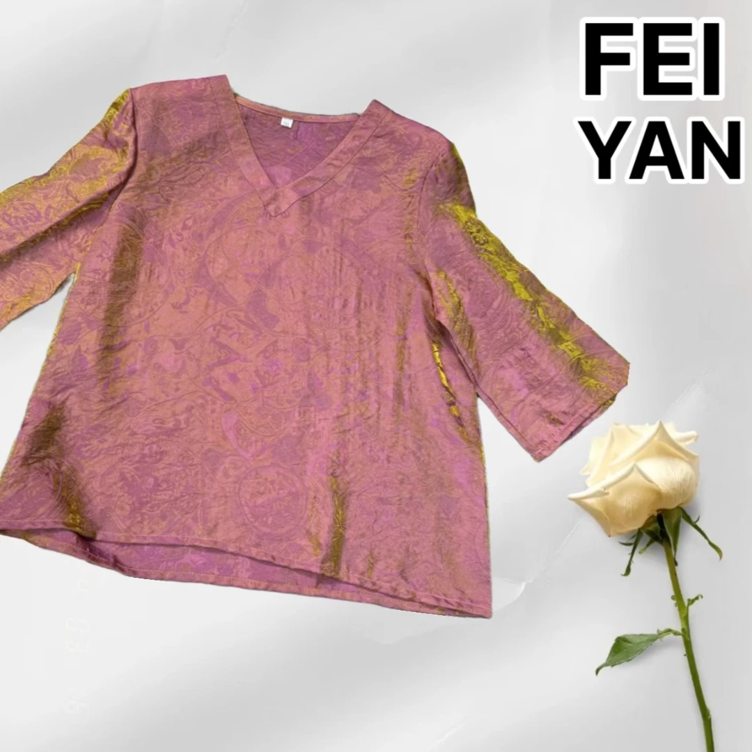 新中式春夏季新款高级感浮光锦百搭气质上衣2628