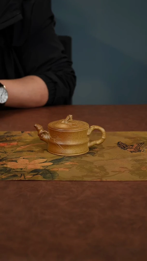 茶壶紫砂柴烧可心竹段