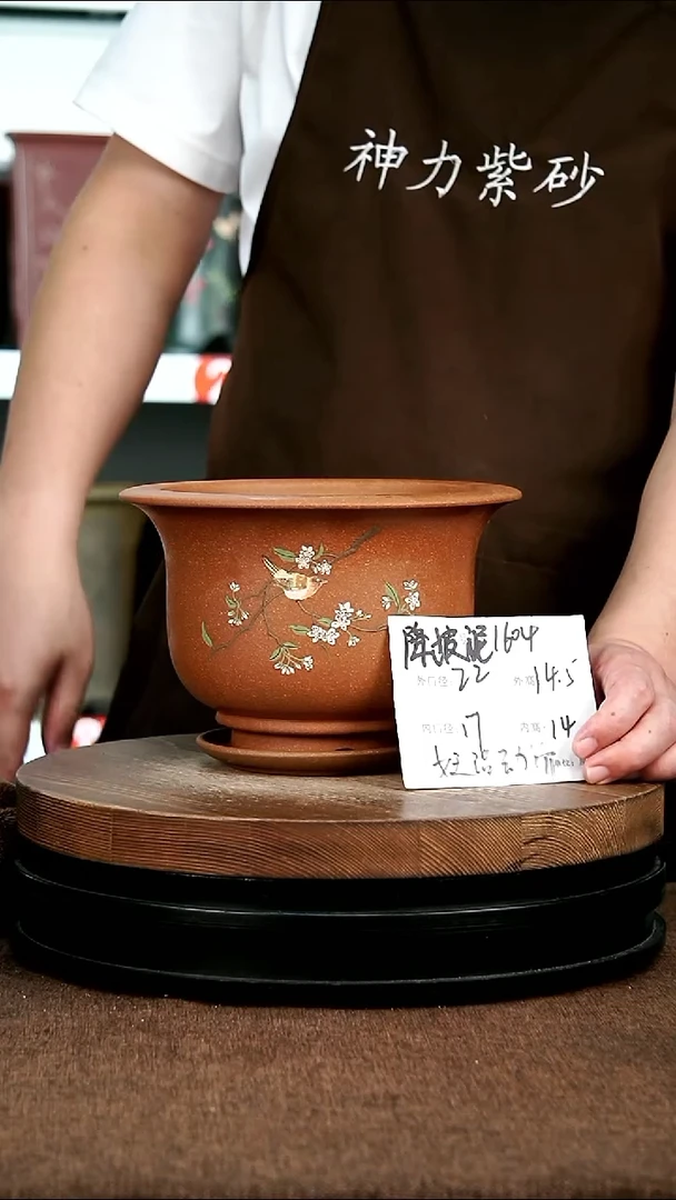 紫砂花盆花卉园艺1604+Z