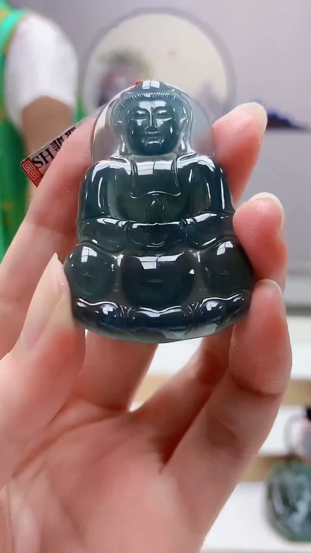 未镶嵌定制翡翠4852zm-毛货挂件35观音