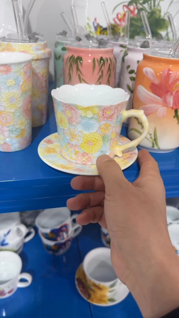 其他景德镇高温瓷（万花咖啡杯）