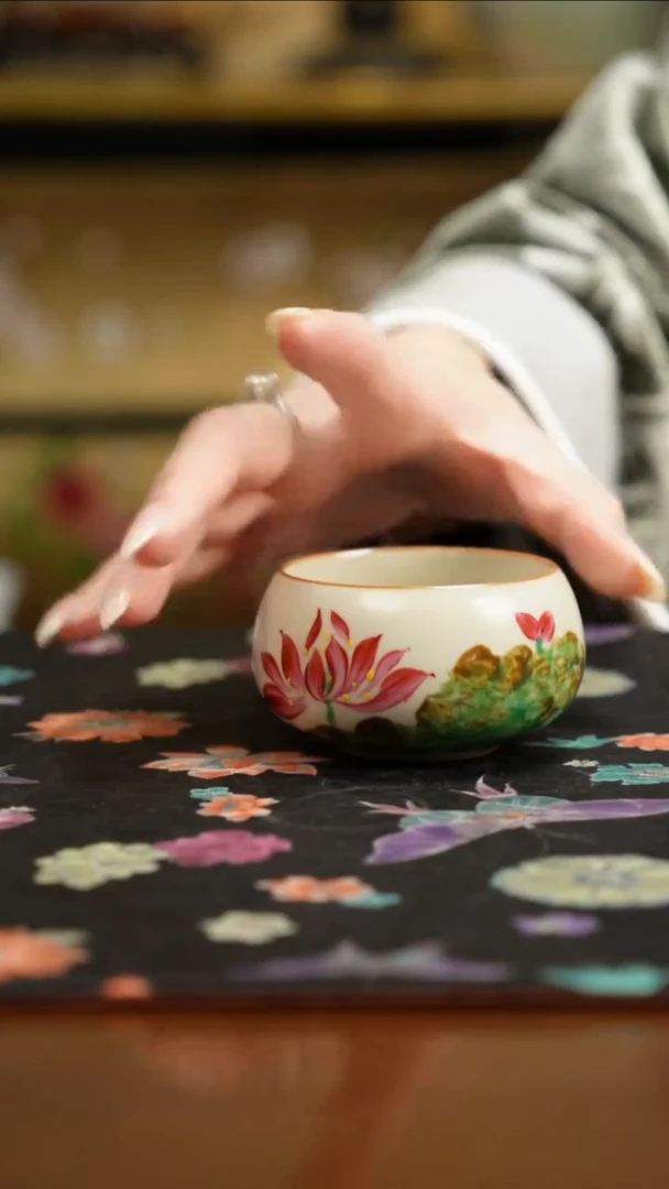 杯景德镇陶瓷杯碗柴烧多人