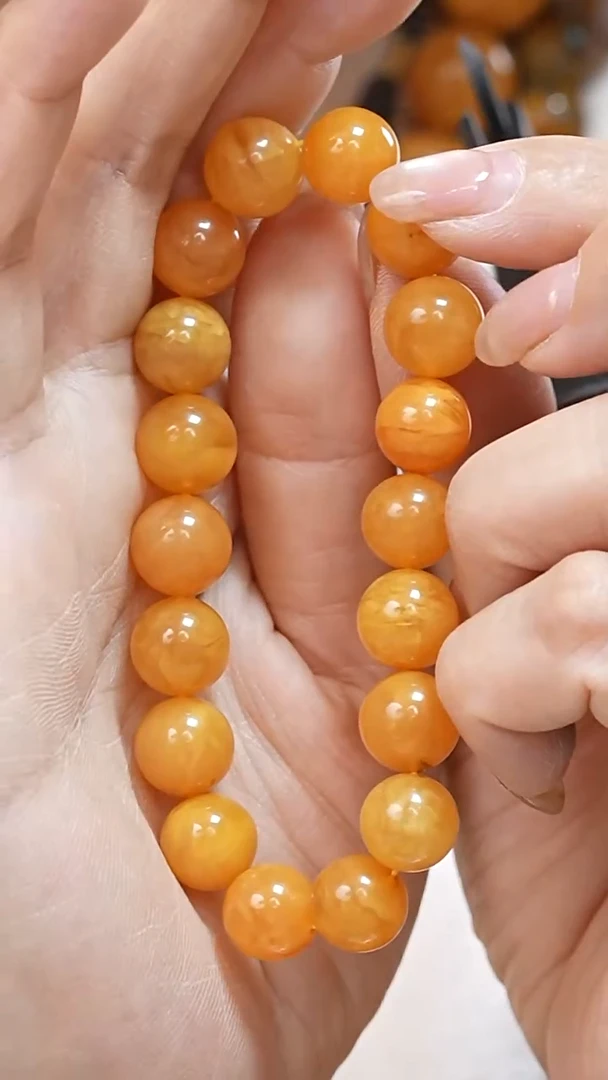 蜜蜡颈饰未镶嵌3574天然蜜蜡珠宝奇石云端妖孽妖花全部保真