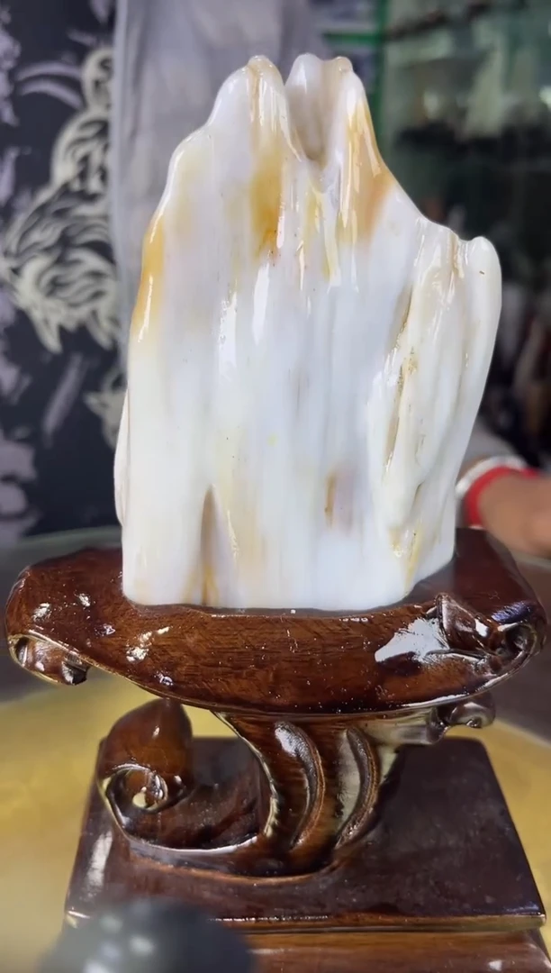 未镶嵌珠宝奇石硅化玉缅甸天然树化玉摆件