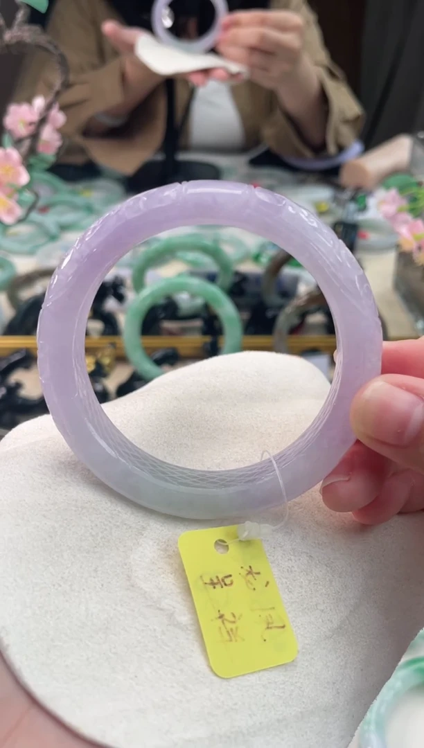 未镶嵌手镯翡翠桃**猪36  翡翠手镯 58