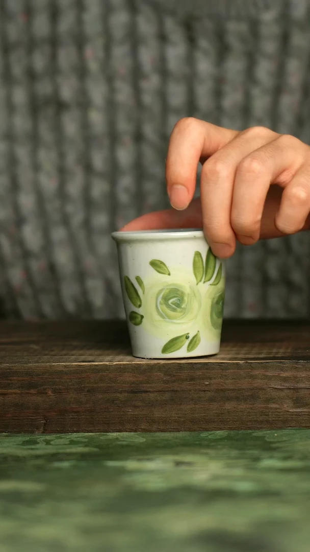 陶瓷青诗集手工手绘瓷器