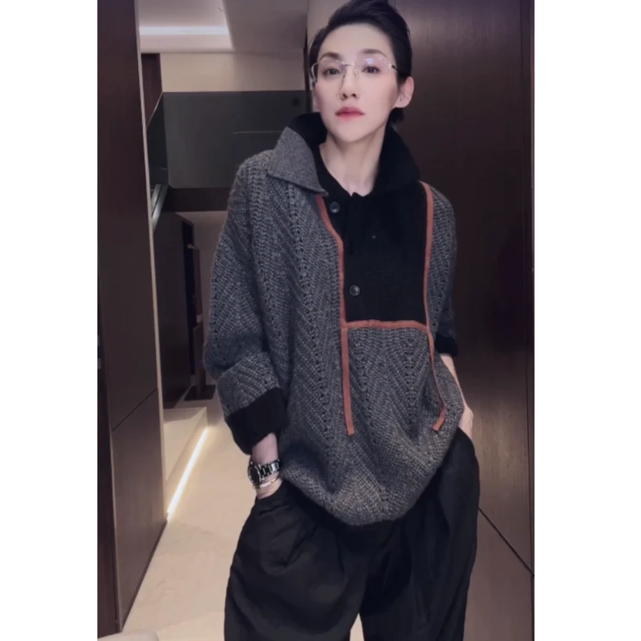 MNFK 拼色羊绒毛衣 MY0616