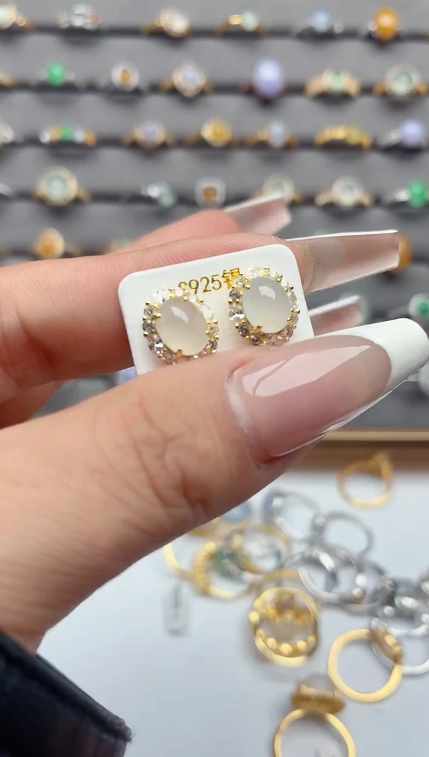 银S925镶嵌戒指翡翠.