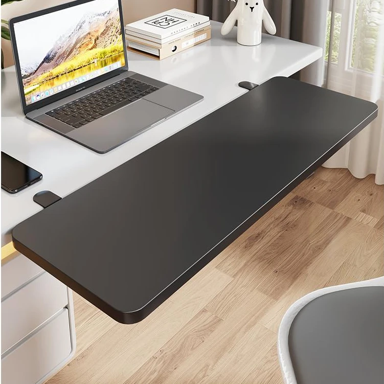 可折叠免打孔桌面延长板键盘托架电脑扩展加长桌子延伸板支撑器