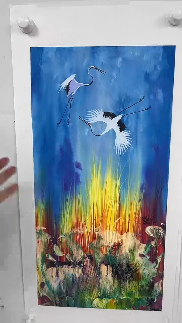 国画赵燮-2平尺-仙鹤