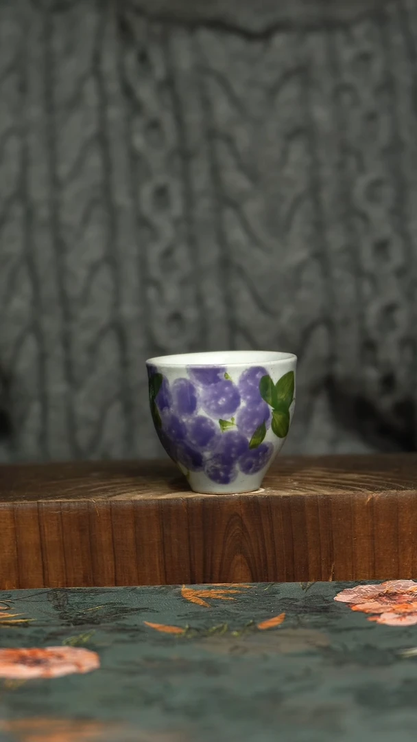 杯釉下彩手工手绘同款陶器
