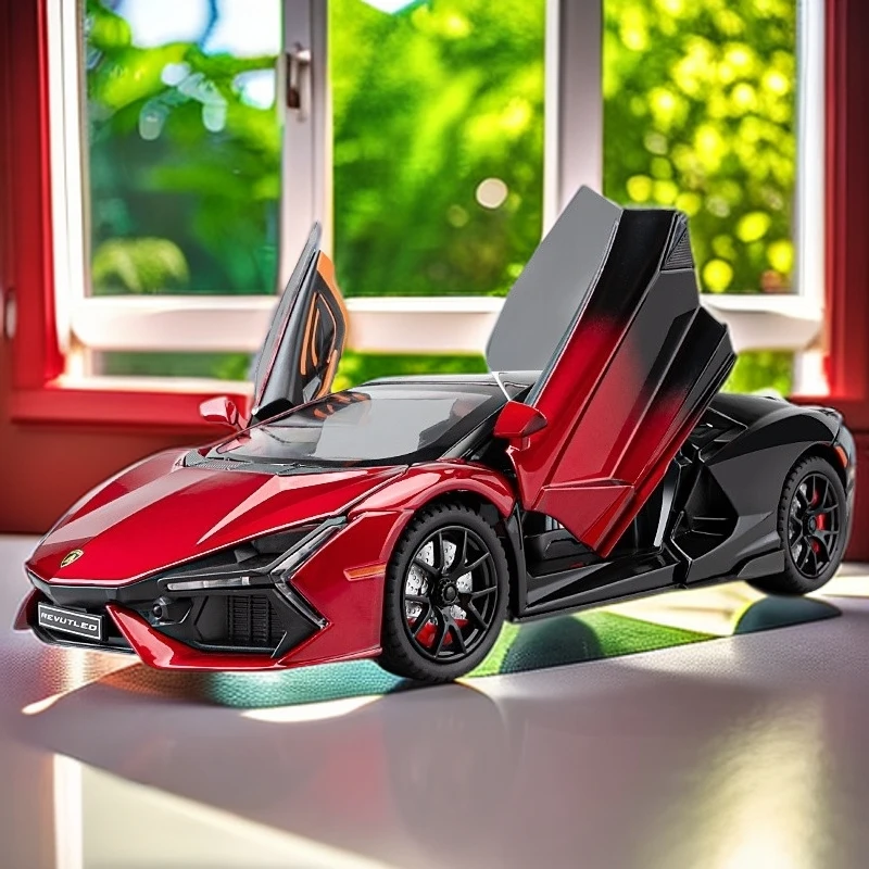 大号1:24兰博基尼大牛汽车模型仿真合金超跑车模摆件儿童玩具车