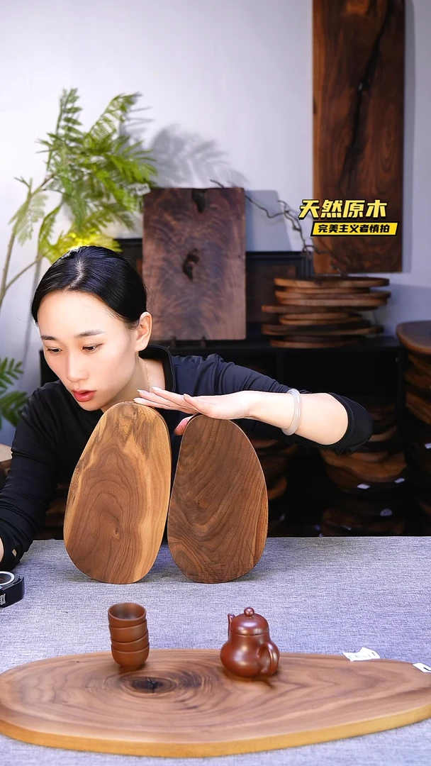 木北美黑胡桃原木.干裂疤结不属于商品质量问题完美主义者慎拍