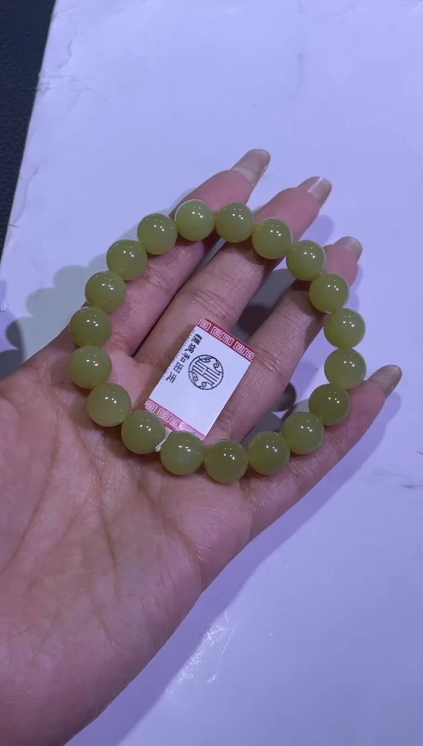 未镶嵌手链和田玉若羌黄口手串（产地直发）