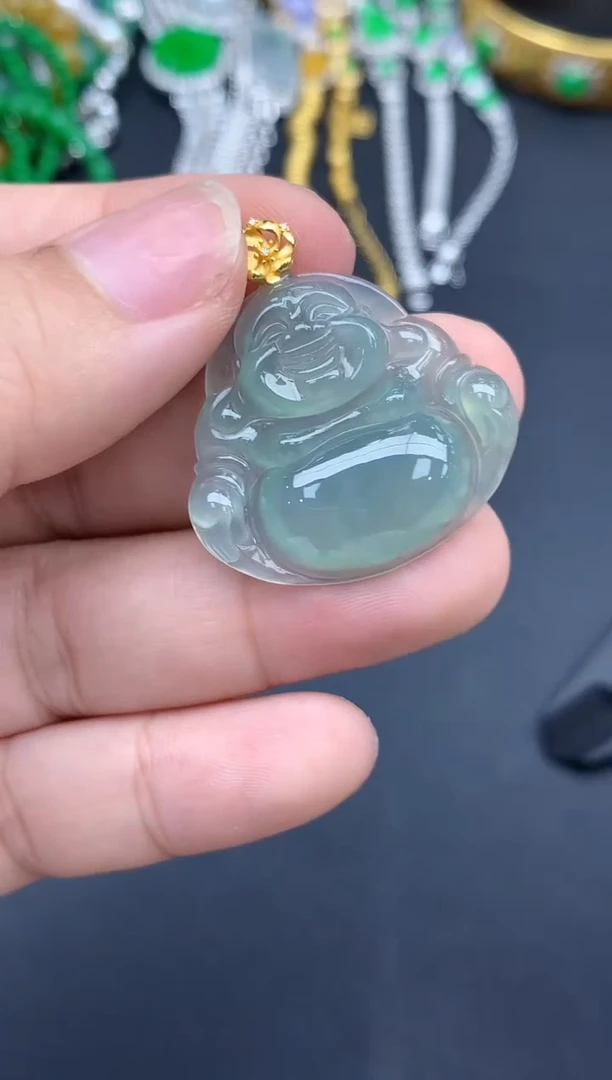 翡翠18K金镶嵌颈饰272-春日珠宝