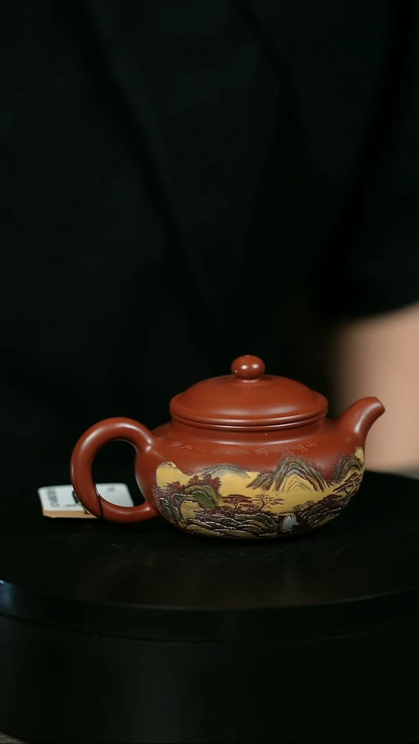 茶壶紫砂秦*H2204赵翠红彩绘仿古