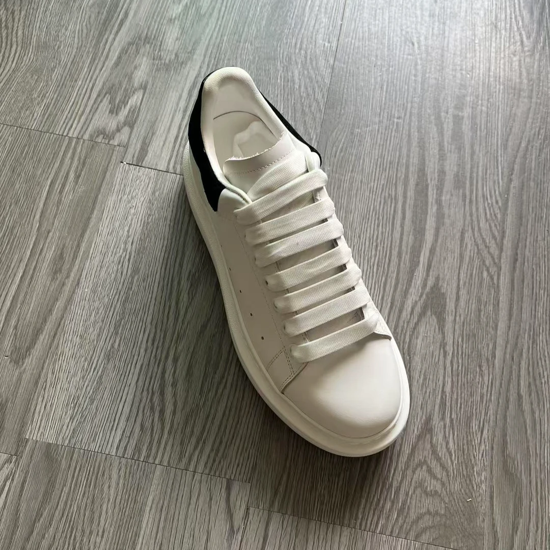 里外全真皮厚底小白鞋