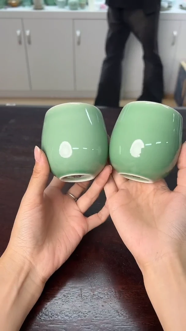 龙泉云间青瓷小米茶器