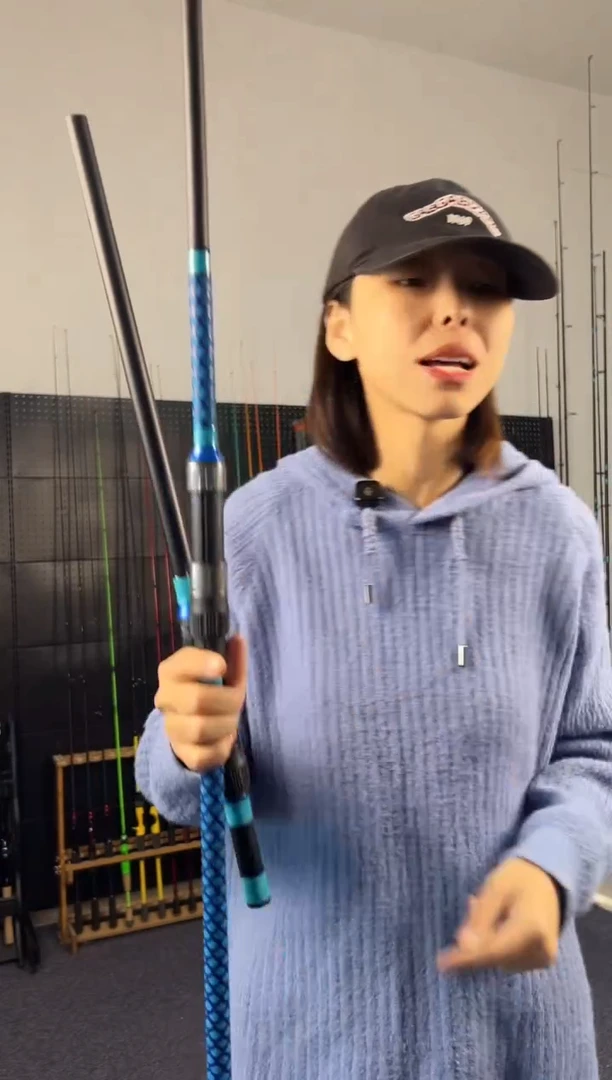 3.6m碳素蓝鳞三节竿3.6米直柄（瑕疵尾货竿，没有售后，介意勿拍）