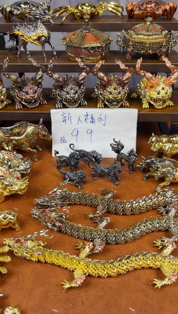 0**0九尾狐黄铜摆件