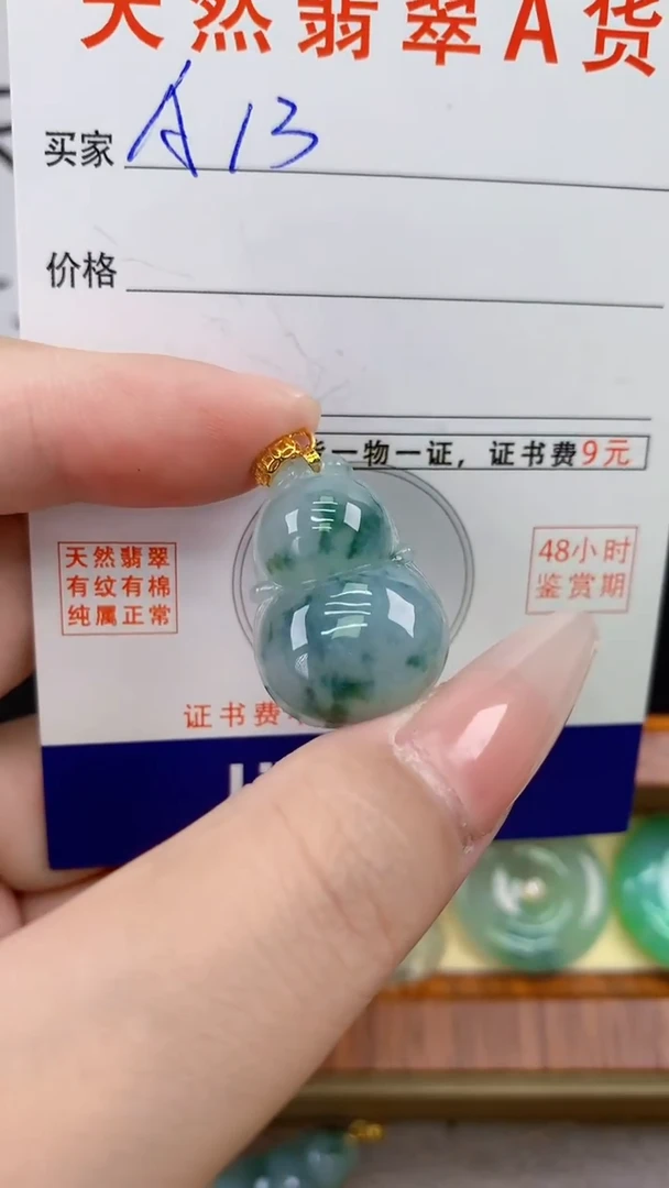 颈饰未镶嵌翡翠天然A货翡翠挂件