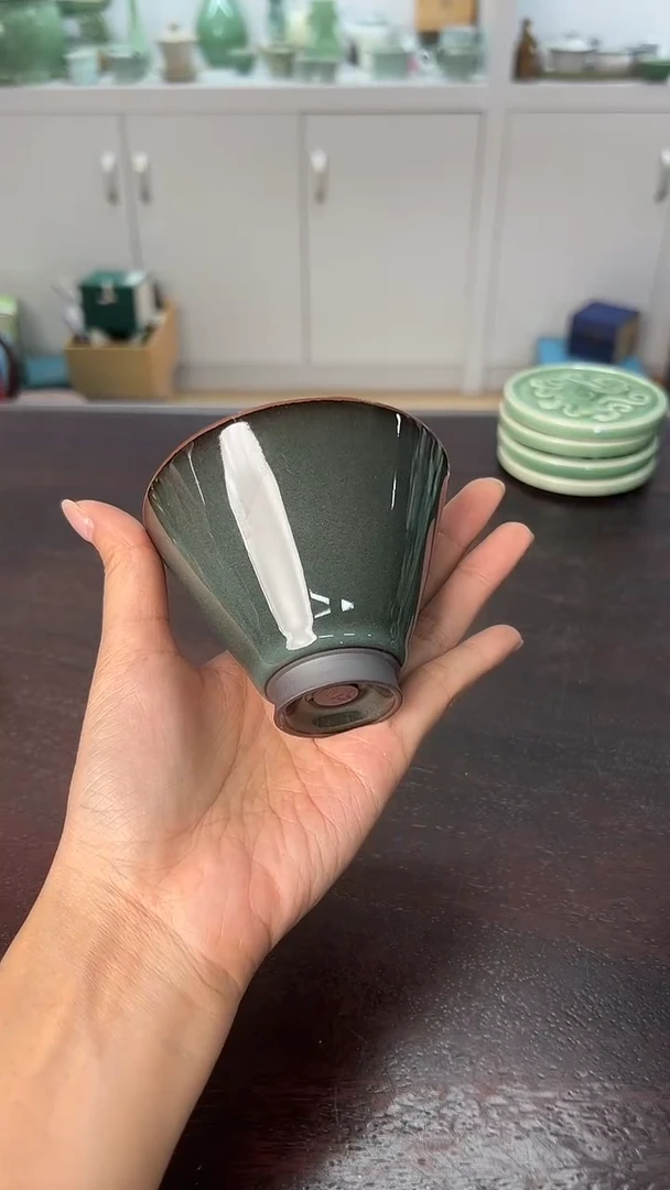 龙泉云间青瓷小米茶器