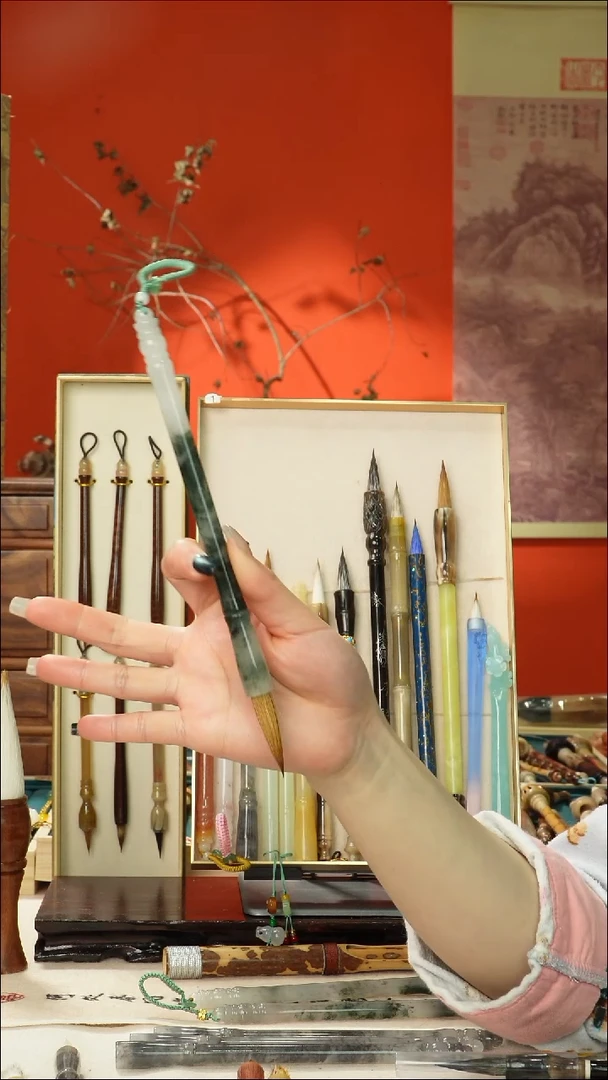 478号闪孤品高货毛笔链接 清水试笔 蘸墨不退