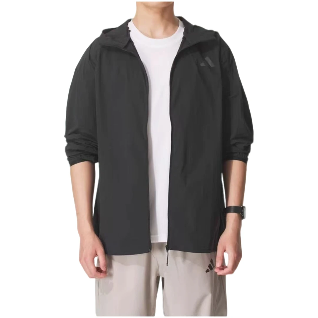 adidas/阿迪达斯男子防晒UPF100+凉感运动休闲连帽夹克外套KB5157