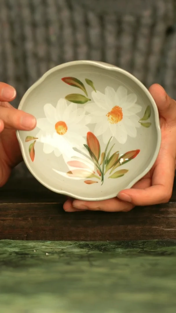 陶瓷青诗集手工手绘瓷器
