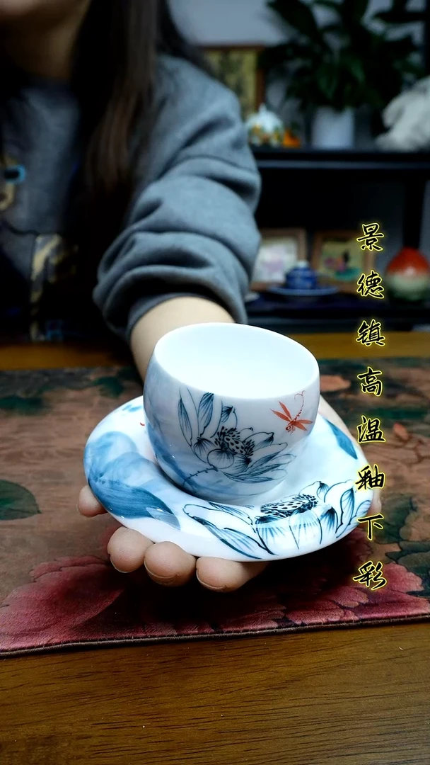 其他景德镇高温瓷（翻边碟加小蛋蛋杯）