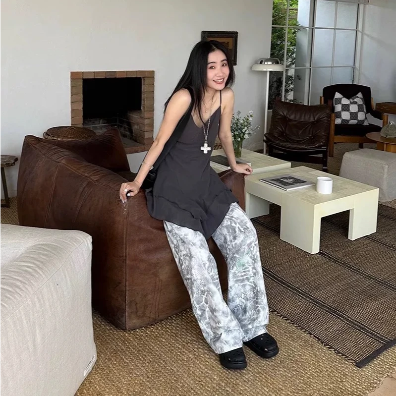 【清】IN choose u笑笑家2025夏季韩版不规则裙摆吊带连衣裙女85602