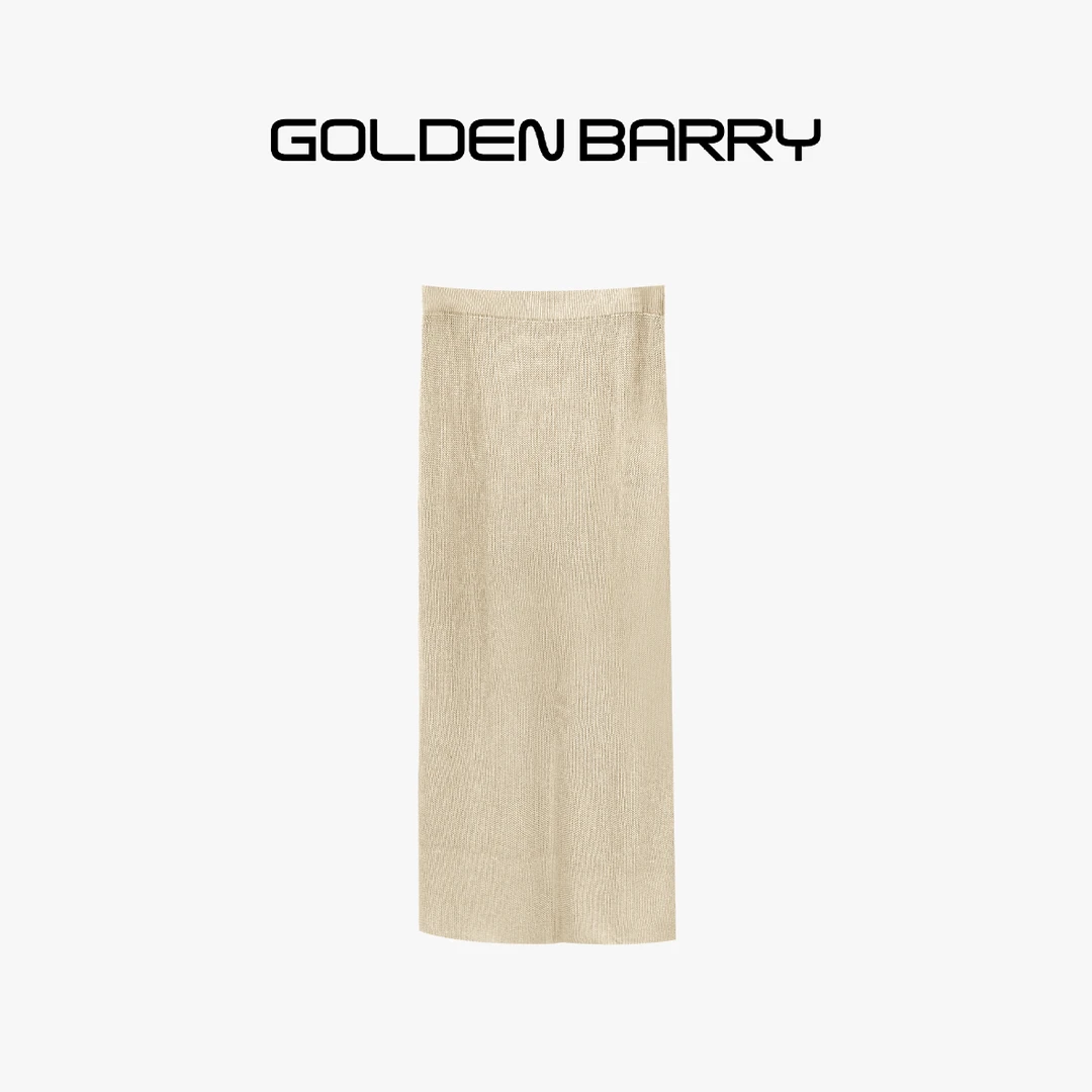 GOLDENBARRY|314040气质时尚V领针织半身裙【微瑕1】